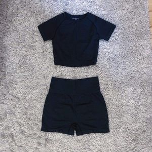 Black shorts set